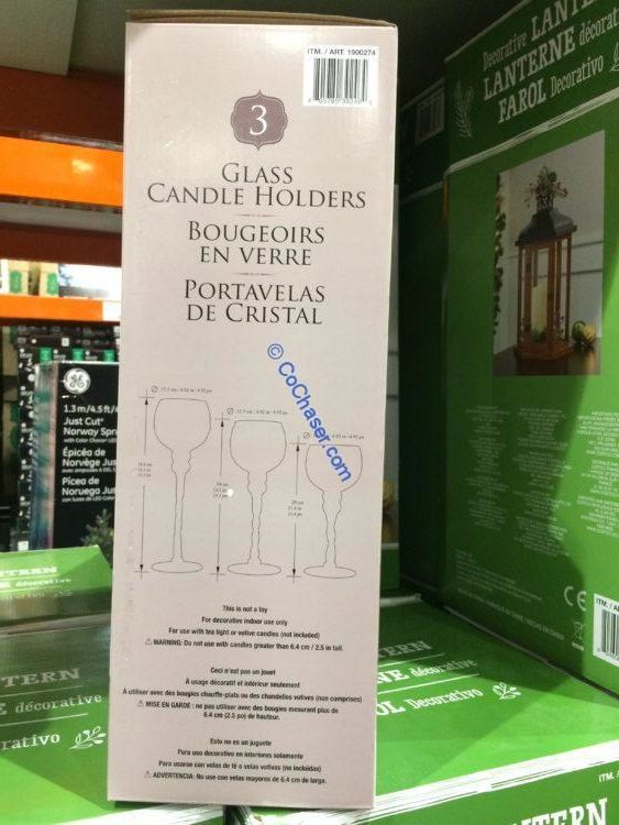 3PK Glass Candle Holders CostcoChaser