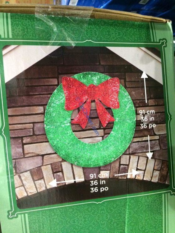 36″ LED Wreath with 150 Lights CostcoChaser