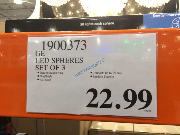 GE LED Spheres Set of 3 CostcoChaser