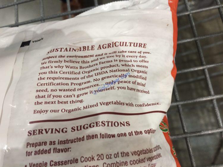 Watts Brothers Organic Mixed Veggies 5 Pound Bag CostcoChaser