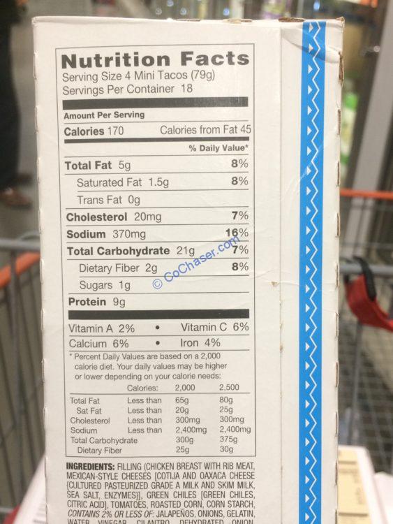 Miguel S Nutrition Chart