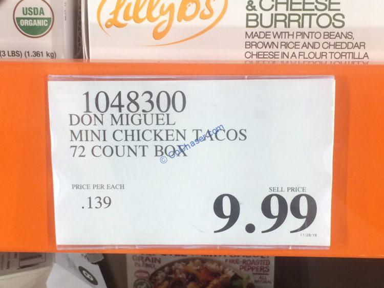 DON Miguel Mini Chicken Tacos 72 Count Box CostcoChaser