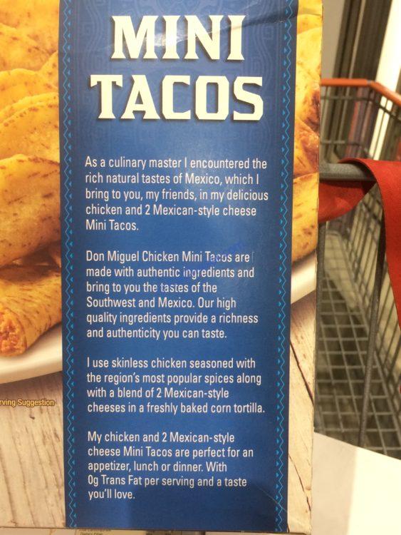 DON Miguel Mini Chicken Tacos 72 Count Box CostcoChaser