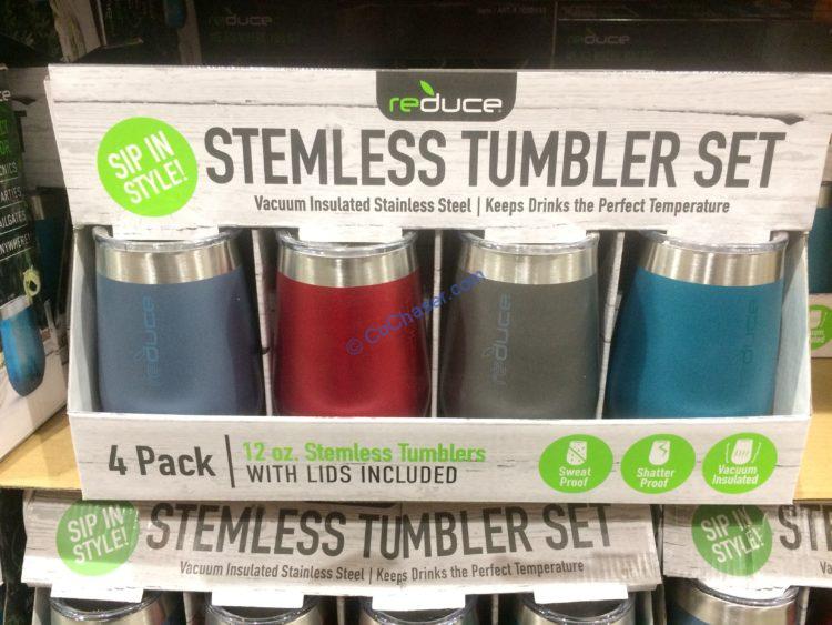 Reduce Stainless Steel 12 oz Tumbler 4PC Set CostcoChaser