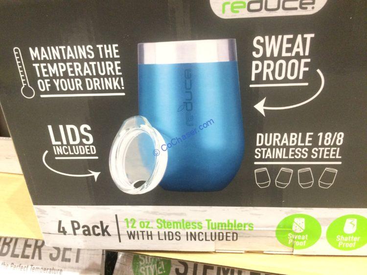 Costco1050193 ReduceStainlessSteel 12ozTumbler4PCSet3