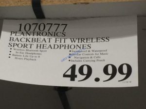 Costco-1070777- Plantronics-BackBeat-FIT-Wireless-Headphones-tag