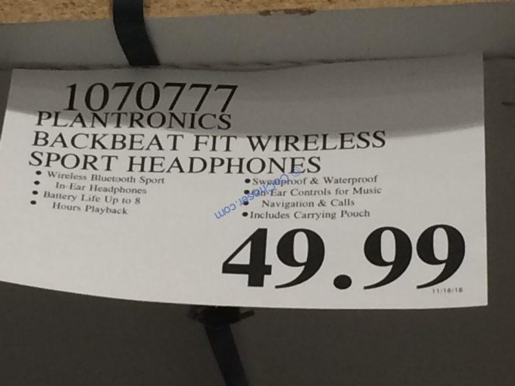 Costco1070777 PlantronicsBackBeatFITWirelessHeadphonestag