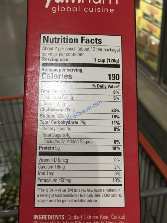 Costco1133136YumnumGlobalCuisineChickenFriedRicechart