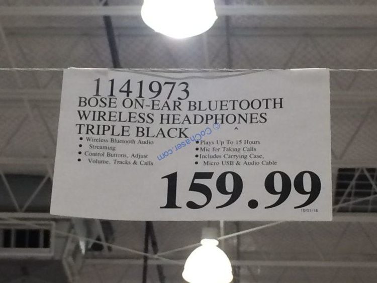 Bose OnEar Bluetooth Wireless Headphones Triple Black CostcoChaser