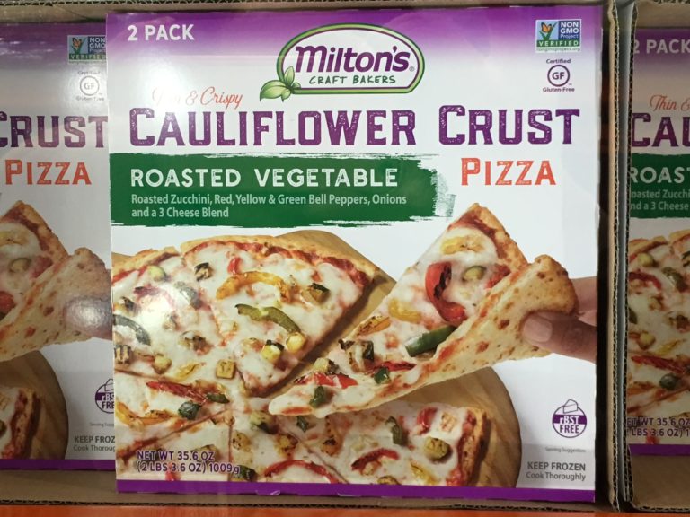 Milton’s Veggie Pizza Cauliflower Crust 2 Pack Box CostcoChaser