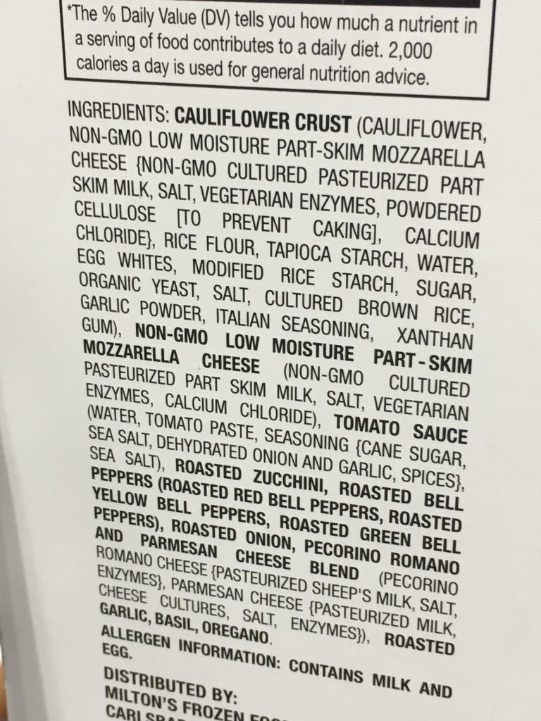 Costco1194639MiltonsVeggiePizzaCauliflowerCrusting CostcoChaser