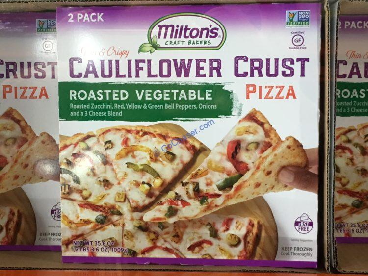 Milton S Veggie Pizza Cauliflower Crust 2 Pack Box Costcochaser