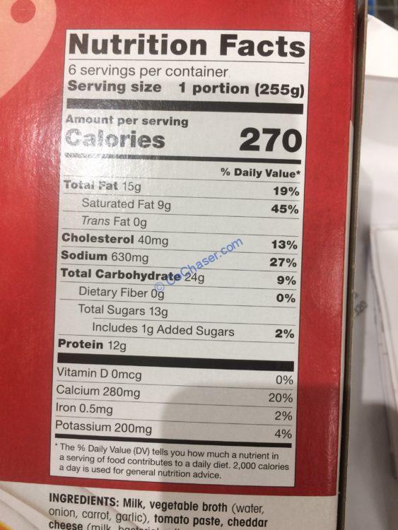 Costco1210375CuisineAdventuresTomatoCheeseSoupchart CostcoChaser