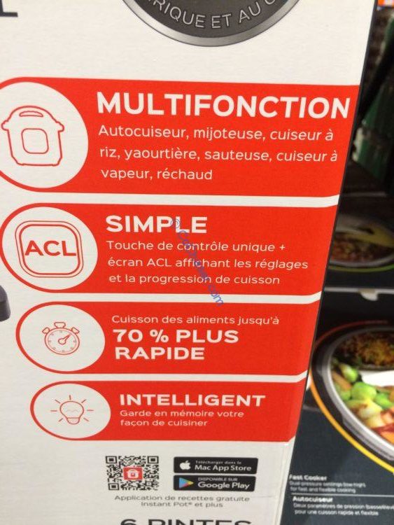 Costco1226685InstantPotNovaPressureCookerspec CostcoChaser