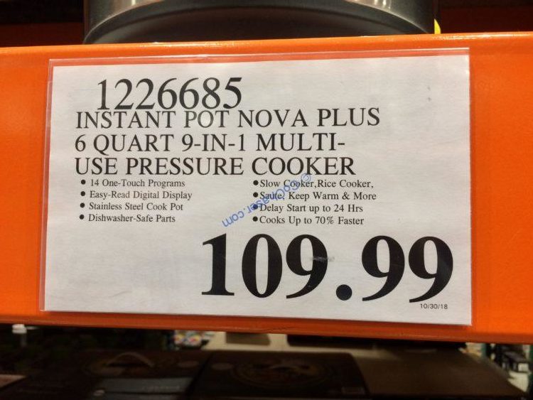 Costco1226685InstantPotNovaPressureCookertag CostcoChaser