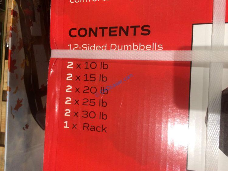 Costco 1231412 Cap Barbell 200lb Dumbbell Set Horizontal Rack Part
