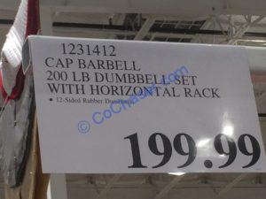 Costco-1231412-CAP-Barbell-200LB-Dumbbell-Set-Horizontal-Rack-tag