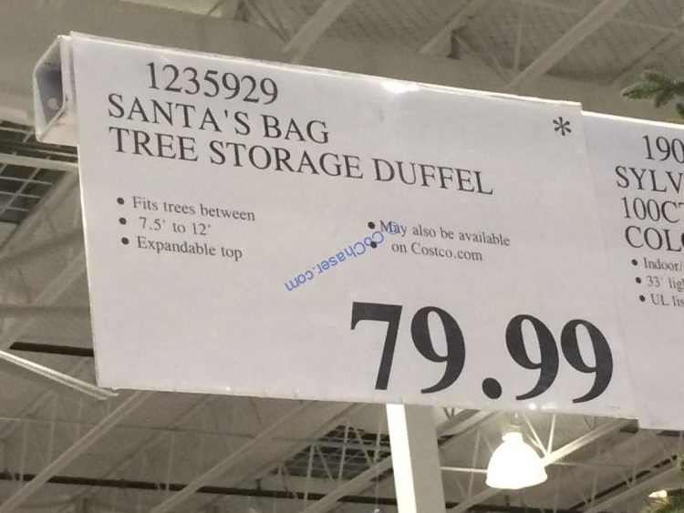 Santa’s Bag Tree Storage Duffel CostcoChaser