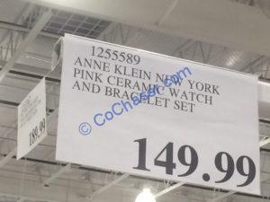 Costco-1255589-Anne-Klein-New-York -Pink -Ceramic –Watch-Bracelet-Set-tag