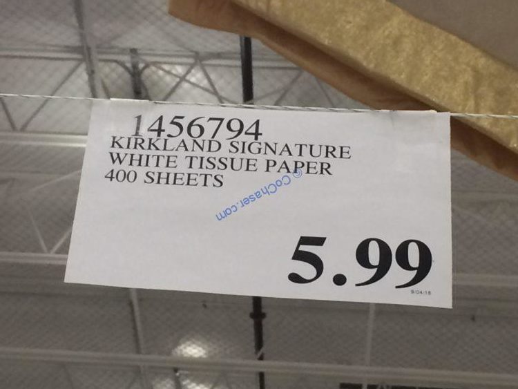 Kirkland Signature White Tissue Paper 400 Sheets CostcoChaser