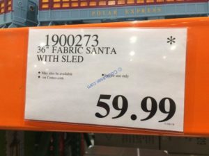 Costco-1900273-36-Fabric-Santa-with-Sled-tag