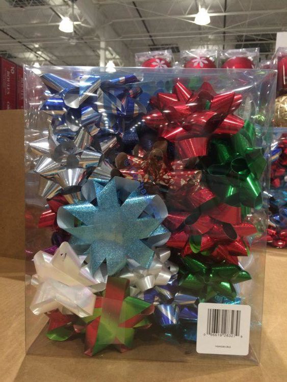 Kirkland Signature Box Assorted 50 Count Gift Bows for Holiday or Anytime Gifts 