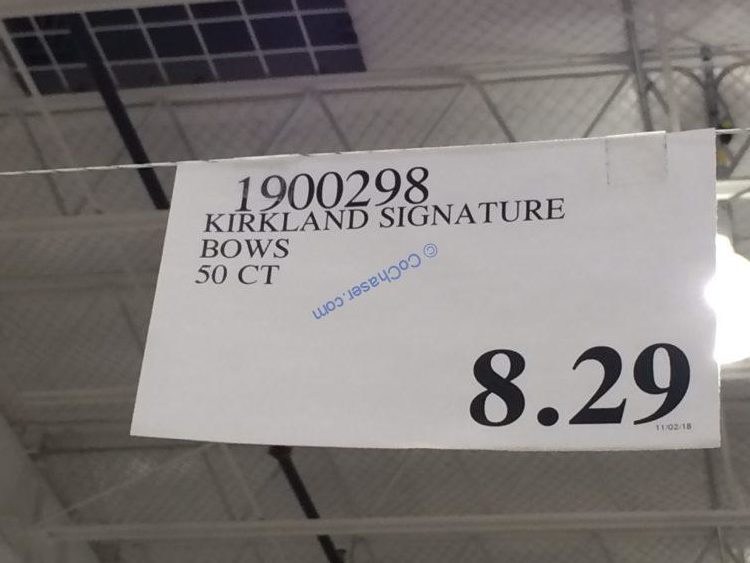 Costco-1900298- Kirkland-Signature-Bows-tag