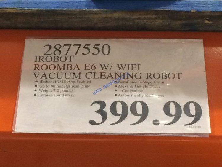 iRobot Roomba E6 with WiFi Vacuum Robot CostcoChaser