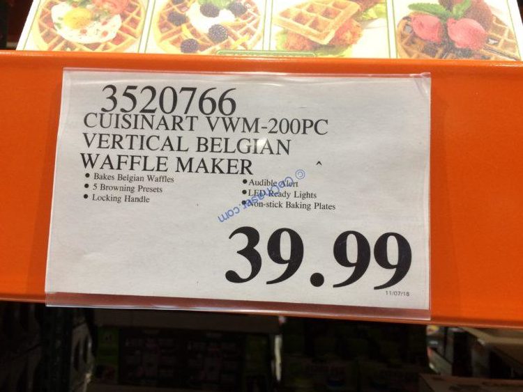 Cuisinart VWM200PC Vertical Belgium Waffle Maker CostcoChaser