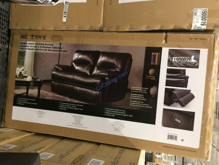 Costco1900020LeatherPowerReclining Loveseat 1 CostcoChaser