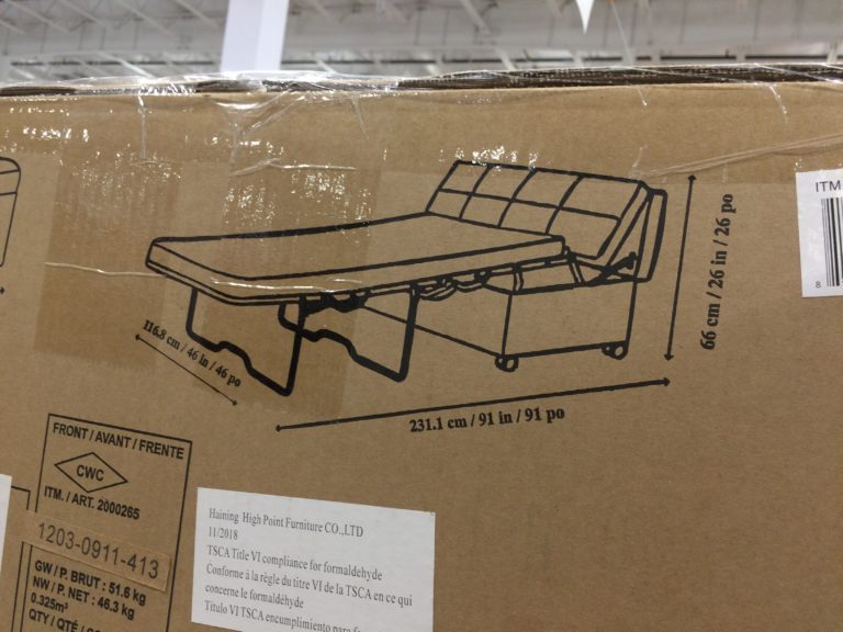 Costco2000265SynergyHomeFabricSleeperOttomansize1 CostcoChaser