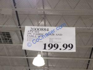 Costco-2000884-Ave-Six-3-piece-Fabric-Chair-and-Table-Set-tag