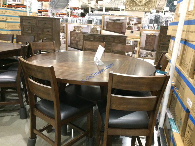 Bayside Furnishings 7PC Square to Round Counter Height Dining Set, Model#CSC7PCCHD-1N