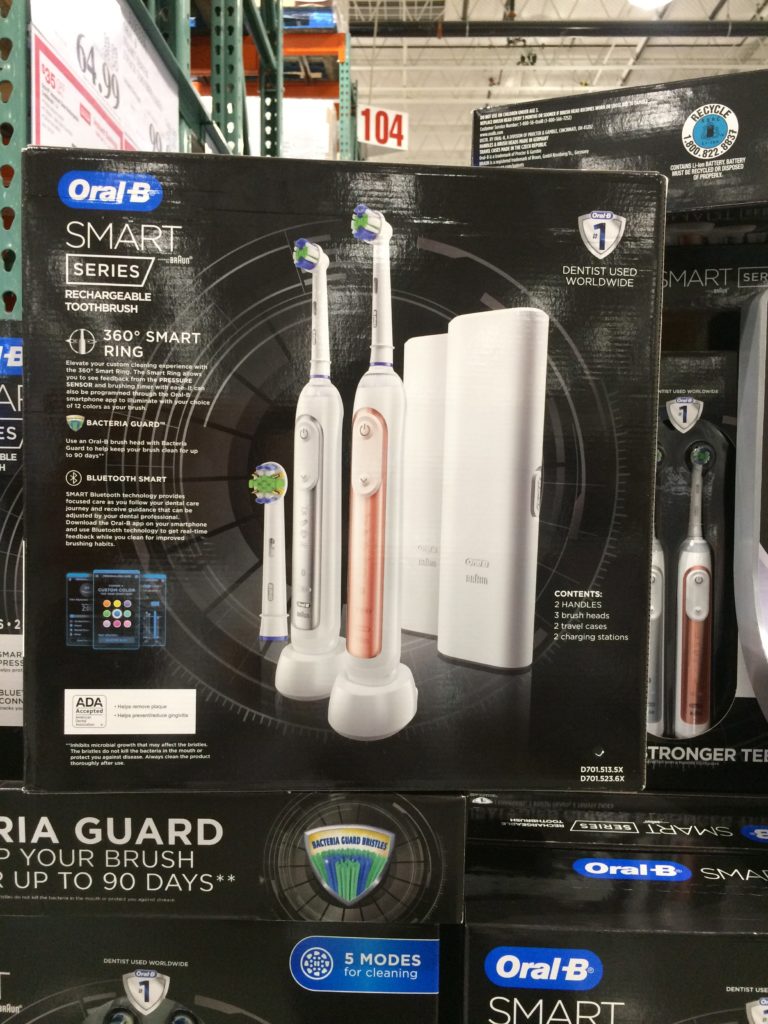 Costco3193333OralBSmartSeriesRechargeable2 PackToothbrush3