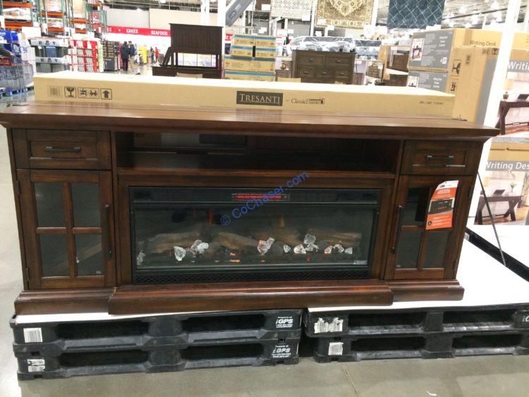 Tresanti 78 Fireplace Console, Tv Console Table With Fireplace Costco