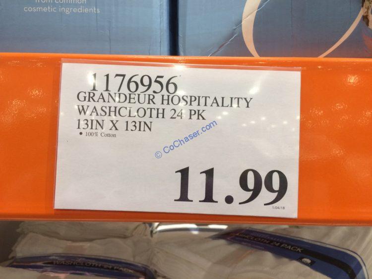 Grandeur Hospitality WashCloth 24 Pack 13 in x 13 in CostcoChaser