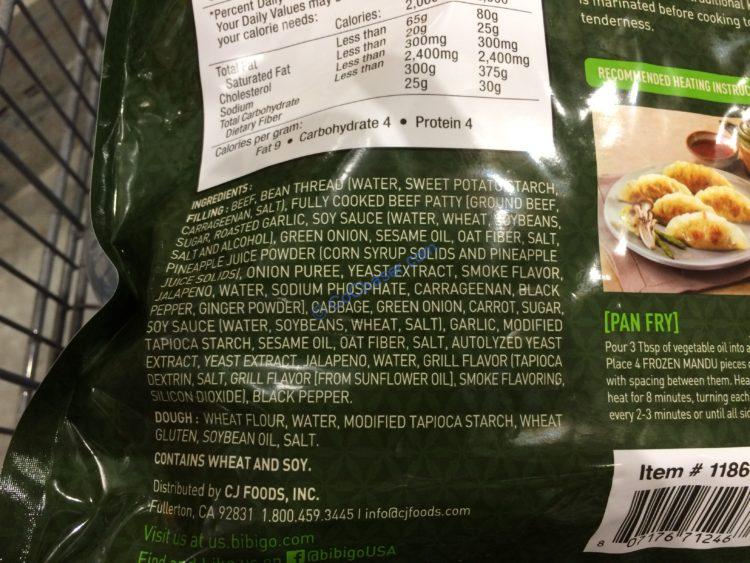 Bibigo Beef Mandu Dumpling 3 Pound Bag CostcoChaser