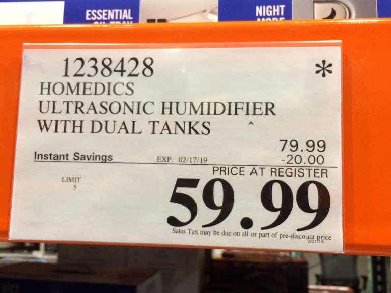 HoMedics Ultrasonic Humidifier with Dual Tanks CostcoChaser