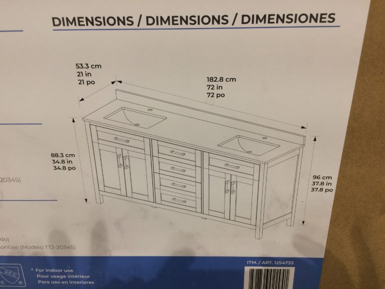 Costco1254733OVE72WhiteVanitysize CostcoChaser