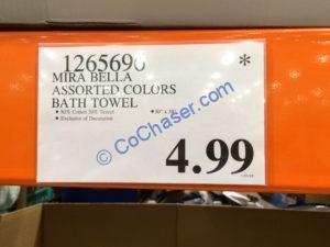 Costco-1265690-Mira-Bella-Assorted-Colors-Bath-Towel-tag