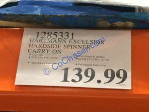 Costco-1285331-Hartmann-Excelsior-Hardside-Spinner-Carry-On-tag
