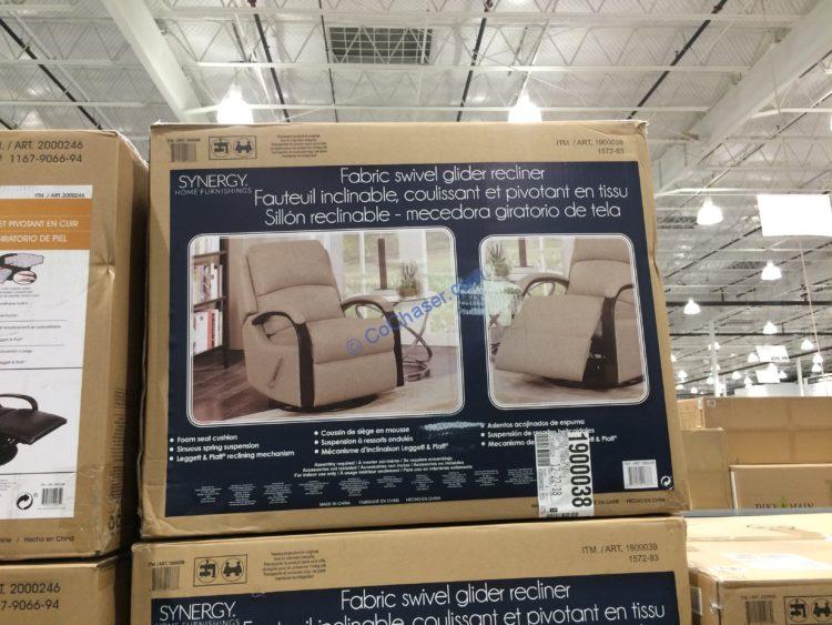 synergy home fabric swivel glider