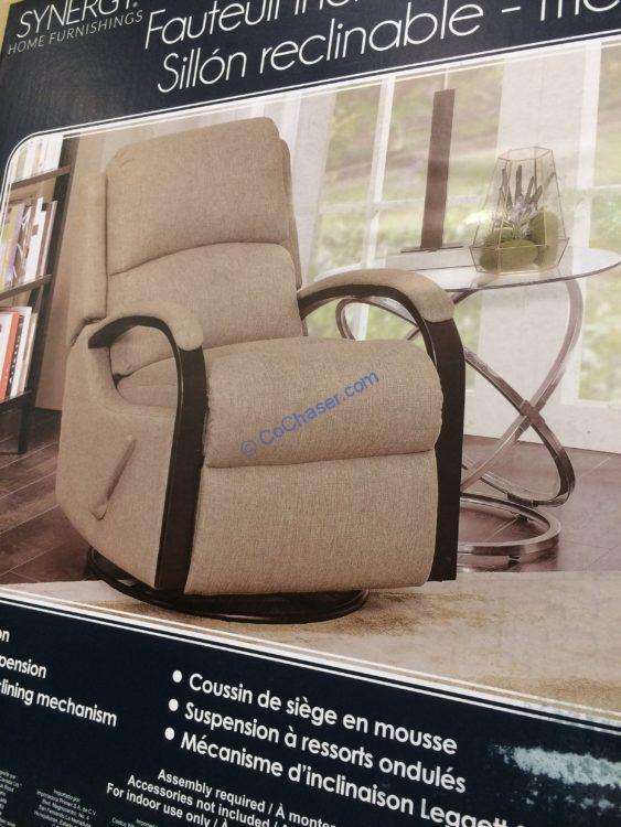 Synergy Home Fabric Swivel Recliner CostcoChaser