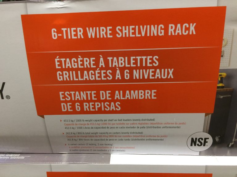 Costco1900509TrinityNSF6TierShelfspec CostcoChaser