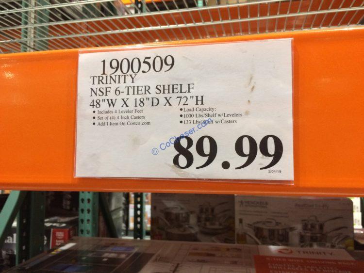 Trinity NSF 6Tier Shelf 48″x18″x72″ CostcoChaser