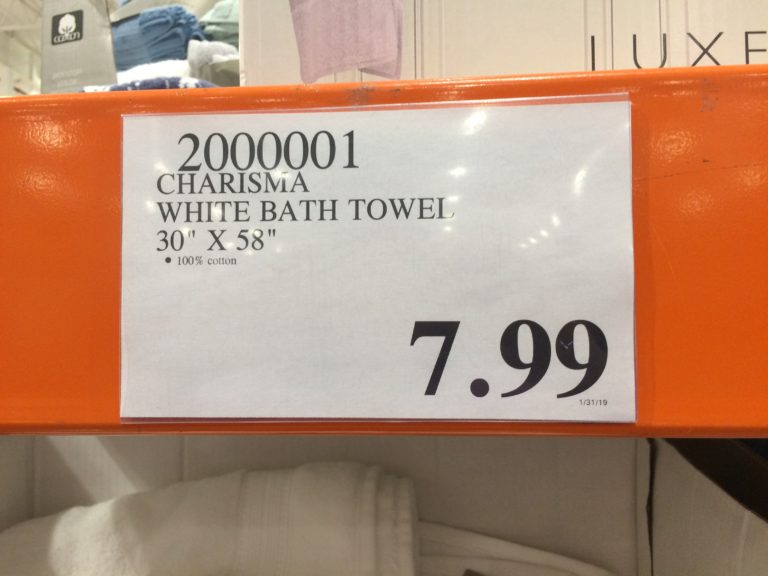 Charisma White Bath Towel 30” X 58” CostcoChaser