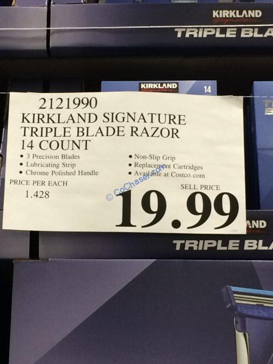 Kirkland Signature Triple Blade Razor 14count CostcoChaser