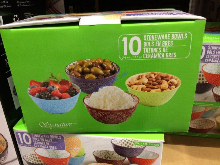 Signature Housewares Stoneware Bowl Set, Set of 10 CostcoChaser