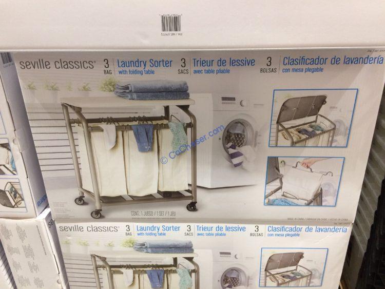 Costco579772Seville3BaglaundrySorterwithFoldingTable1