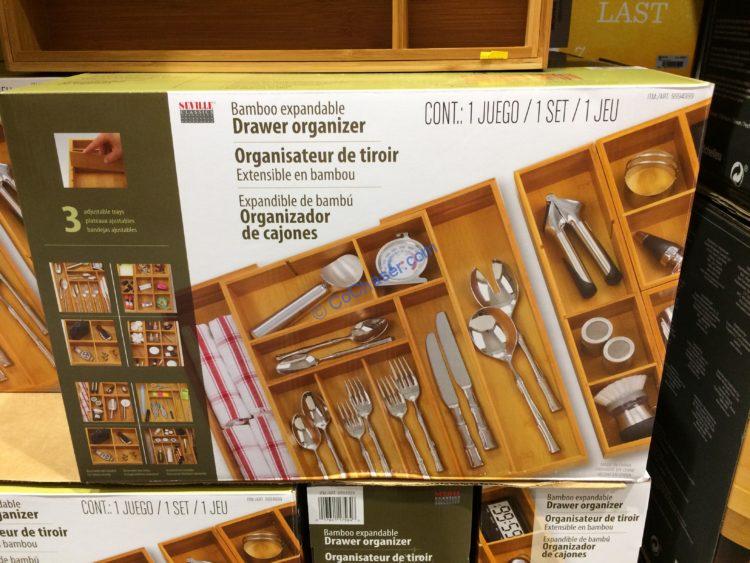 Seville Classics Bamboo Expandable Drawer Organizer CostcoChaser